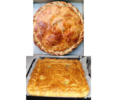 Пирог с горбушей (или кетой) и картофелем - 2 кг